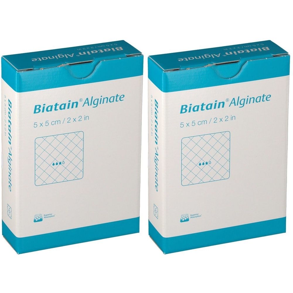 Biatain Alginate Kompressen 5x5 cm 2x 2x10 St Verband