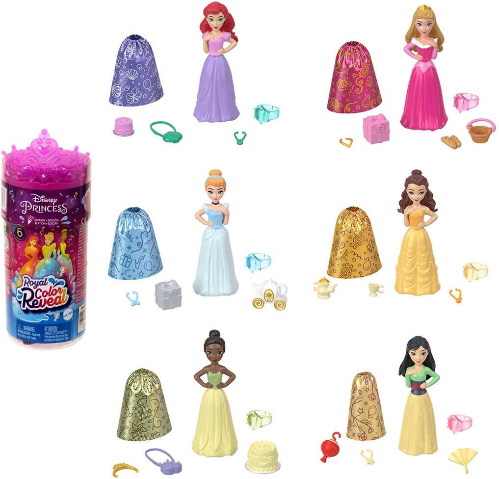 Mattel Disney Princess Minis Muñeca Royal Color Reveal Fiesta .