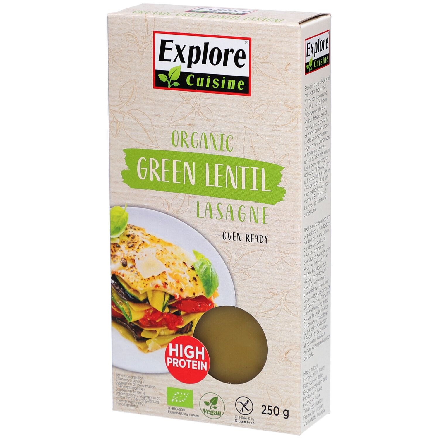 Explore Cuisine Lasagne aus Grün Linsen Bio 250 g Sonstige