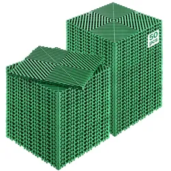 VEVOR ineinandergreifende Drainagematte Duschmatte 31 x 31 cm modulares ineinandergreifende Bodenmatten, 50 Stk. Spleiß-Drainagematten, rutschfeste Drainage-Bodenfliesen, für Garage Garten Grün