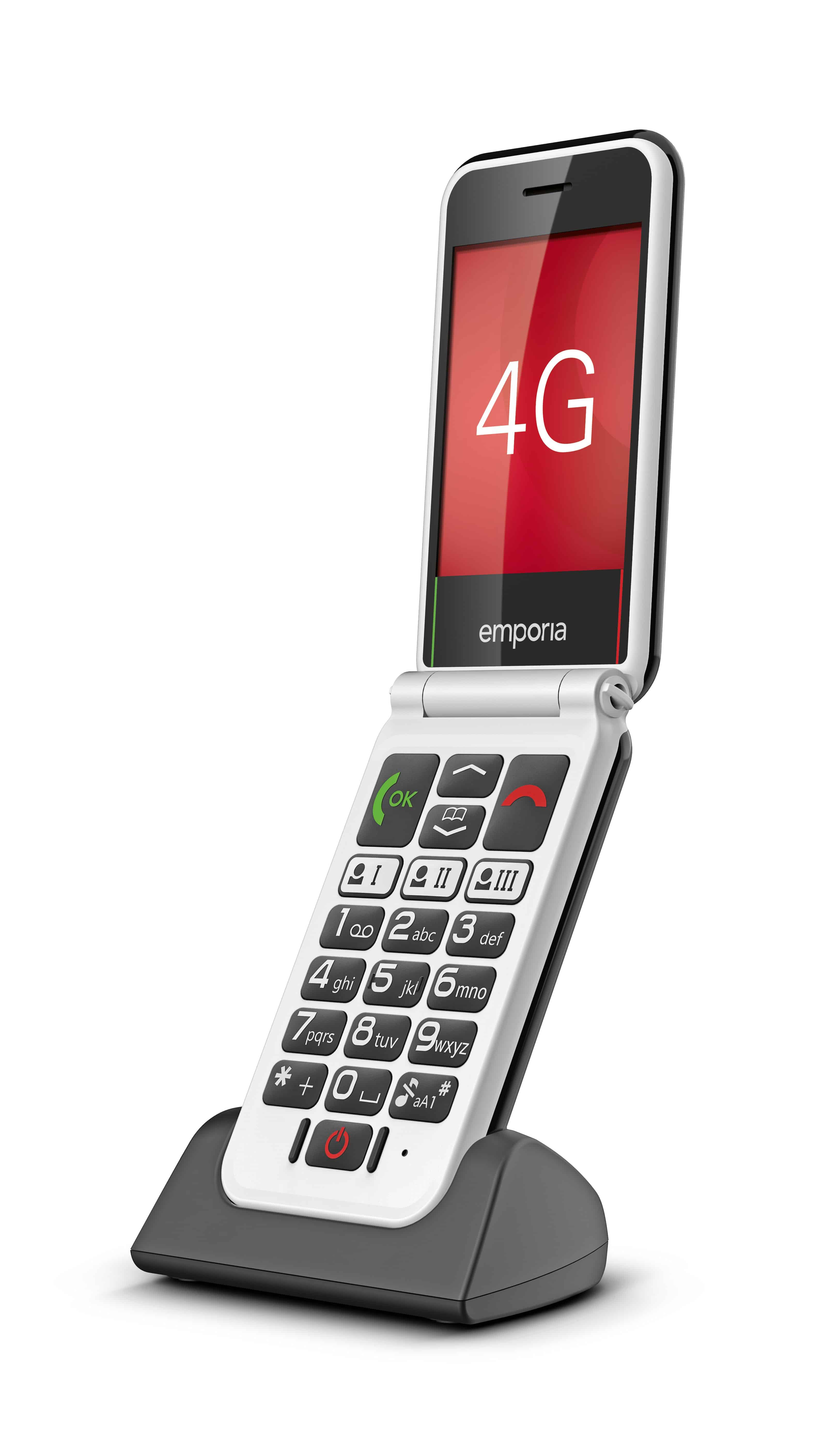 Emporia 4G Smartphone 7,11 cm (2.8 Zoll) Single SIM SimpliCity glam (Schwarz) V227.LTE.v3.bk.