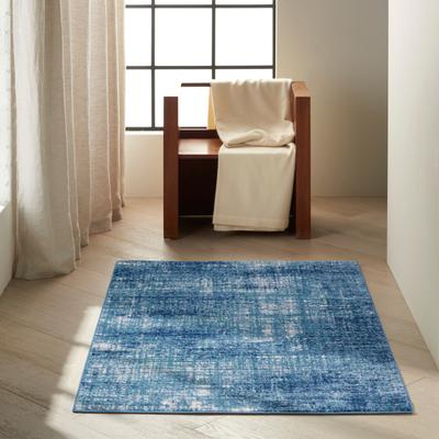 Calvin Klein River Flow Contemporary Abstract Blue Area Rug
