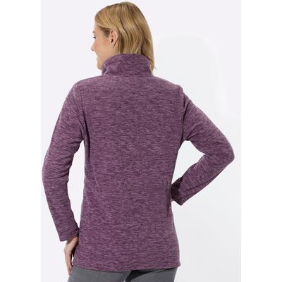 Fleecejacke CLASSIC BASICS, Damen, Gr. 40, lila (traube, orchidee, meliert), 100% Polyester, meliert, Jacken Fleecejacke