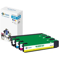 4 G&G XL-Druckerpatrone ersetzen HP 970XL/ 971XL schwarz, cyan, magenta, gelb