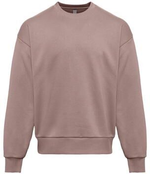 Next Level 9007 Heavyweight Crewneck Sweatshirt in Shiitake size 3XL   Ringspun Cotton