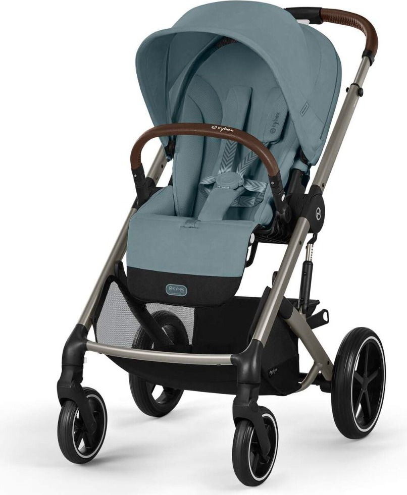 CYBEX Balios S Lux, Betthimmel, Traditioneller Kinderwagen, Unisex, Faltbar, Blau, Graubraun