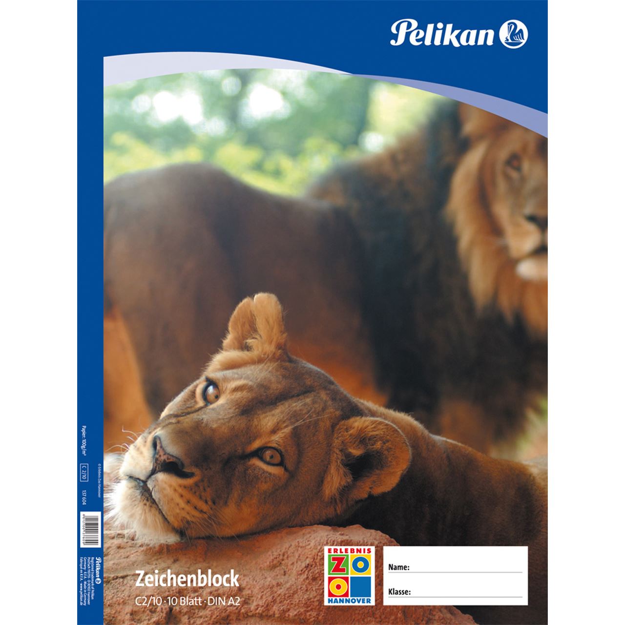 Pelikan Zeichenblock C 2/10, DIN A2, 100 g/qm, 10 Blatt