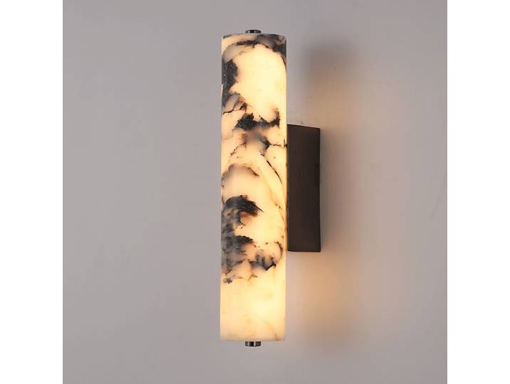 Nouvelle chambre applique Style italien pierre naturelle noir marbre lumière luxe chevet salon décoration moderne appliques murales