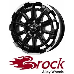 Brock B45 7,5x18 6/130 ET47 Schwarz Glanz Voll-Poliert