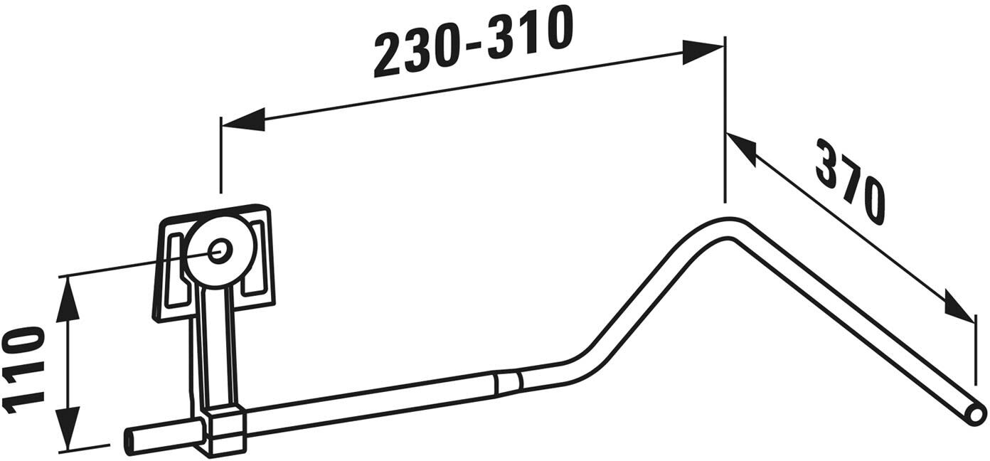 LAUFEN LANI Handtuchhalter lateral 32,5 cm, rechts