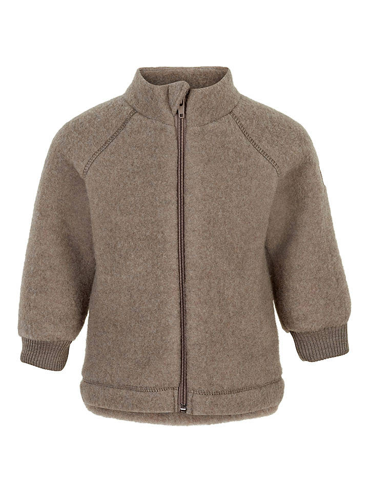 mikk-line Wolljacke in Hellbraun - 116
