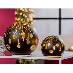 Lichtkugel Noel schwarz 15cm