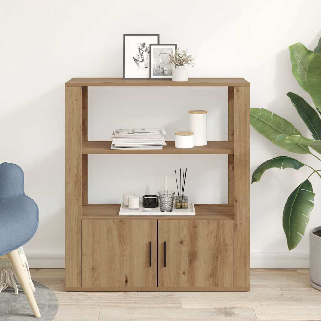 17 Stories 80cm Sideboard Artisan Oak 90cm H X 80cm W X 30cm D