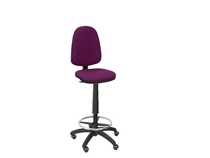 Piqueras y Crespo T04CP – ergonomischer Hocker, höhenverstellbar, Ring zum Abstützen der Füße, Rollen dunkelviolett