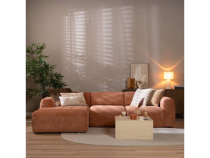Bronx71 Ecksofa Maine Stoff terrakotta links