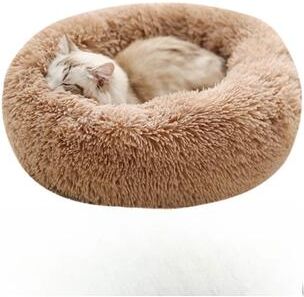 Multisell Products Hub Winter Cat Nest, Home Plush Pet Nest, Detachable And Washable Dog Bed khaki