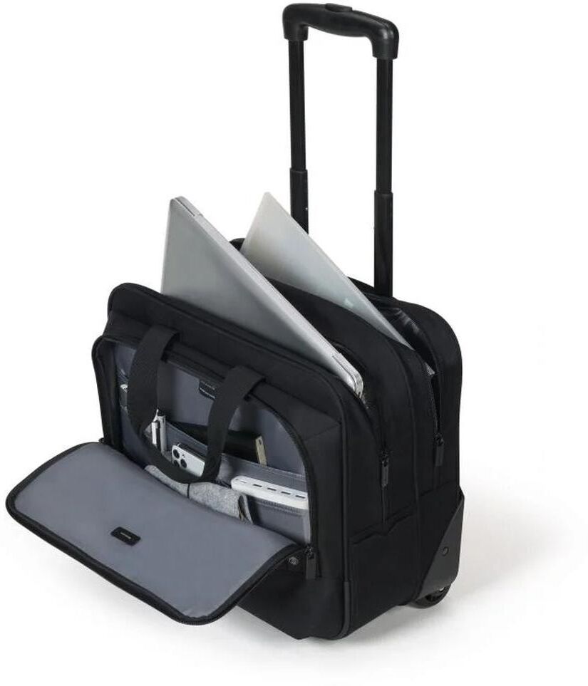Laptoptasche DICOTA "Top Traveller Eco BASE 13-16", Gr. B/H/T: 42cm x 39cm x 22cm, schwarz, Kunstfaser, Taschen Laptoptasche schwarz B/H/T: 42cm x 39cm x 22cm
