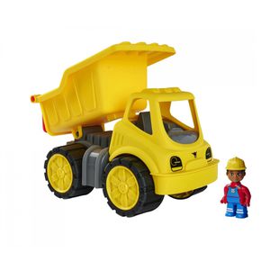 BIG Baustellenfahrzeug 800054836 Power-Worker Midi, Kipper mit Bauarbeiter