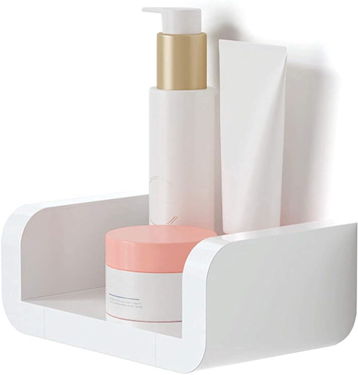 Witte zwevende wandplank voor badkamer, keuken of woonkamer, Breedte: 45,17 cm