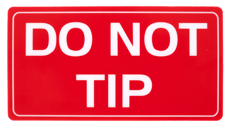 Stageworx Tourlabel Do Not Tip rosso