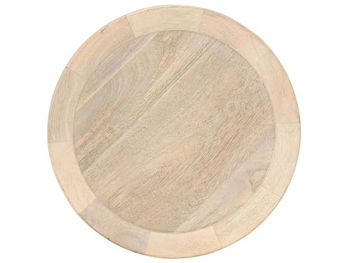 Beistelltisch aus Massivholz Mango 40x45 cm, Handgefertigt, Geleicht Handgefertigt, Mangoholz, gebleichtes Finish, Vintage-Stil, stabile Tischplatte, einzigartige Maserung