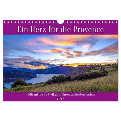Ein Herz für die Provence (Wandkalender 2027 DIN A4 quer), CALVENDO Monatskalender