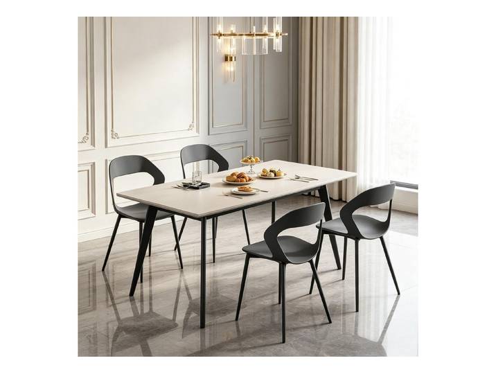 MC Star Stuhl Designer-Stühle mit schlankem Gestell,Stuhlgruppe (mit ergonomischem Rücken,Viererset Esszimmerstühle im modernen Design(nur mit 4pcs Stühle)