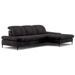COTTA Ecksofa mit Funktion Serra Stoff Black