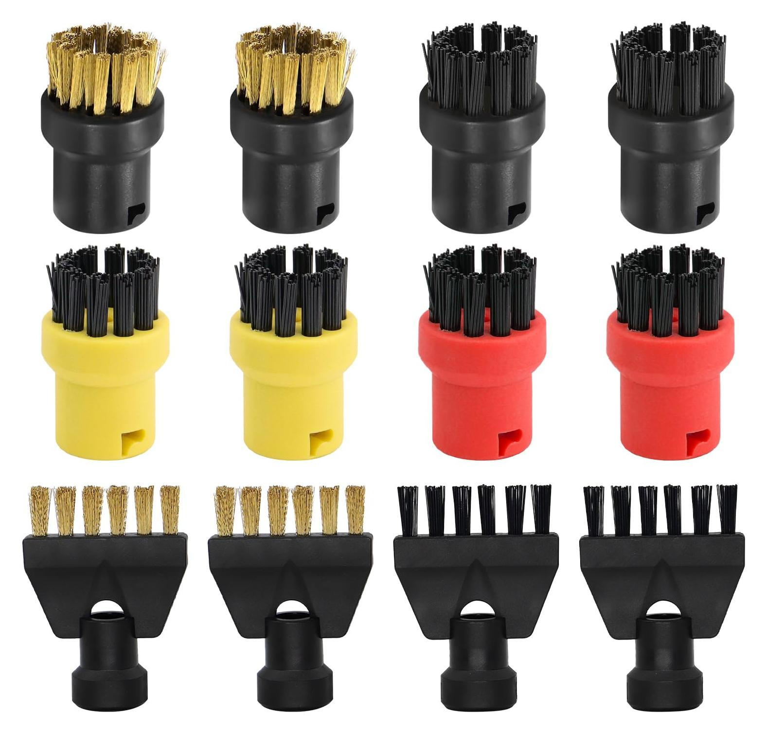 Dripio 12-delige stoomreiniger accessoires set geschikt voor SC1–SC5 inclusief ronde borstel, platte borstel en voegenborstel