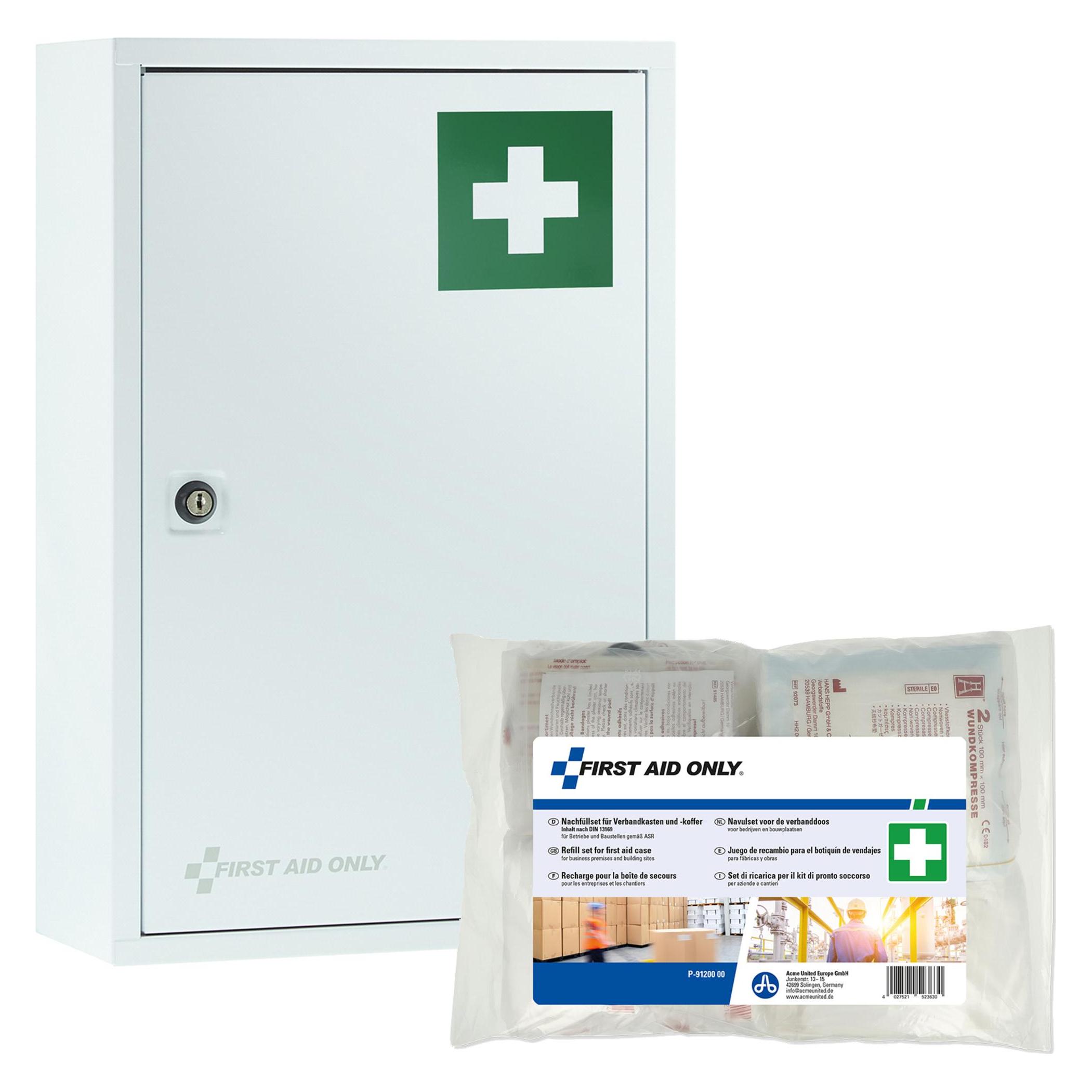 First Aid Only Medizinschrank DIN 13169 weiss (First Aid Kit) (P-10201-13169)