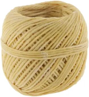 On Spot Shop Natural Beeswax Wick, Organic Hemp Spool, DIY Candles, Votives, Tea Lights light Brown