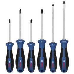 Bosch Professional 1600A039PH Schraubendreher-Set 6teilig PH, PZ, Schlitz