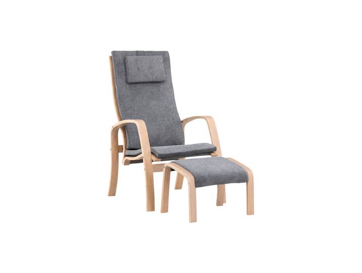 Design Sessel „Grötö“ inkl. Fussablage Grau VE DESIGN