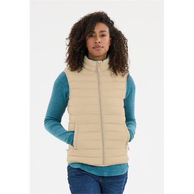 Steppweste WHISTLER "Arubi", Damen, Gr. 46, beige, 100% Polyamid, normal, hoch geschlossener Ausschnitt, Westen Steppweste, Schmucklos