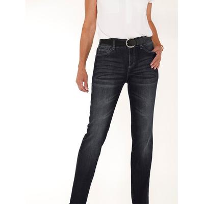 Bequeme Jeans CASUAL LOOKS, Damen, Gr. 84, Langgrößen, schwarz (schwarz, denim), 98% Baumwolle, 2% Elasthan, unifarben, lang, Jeans