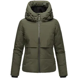 NAVAHOO Damen Winterjacke Recyceltes gefütterte Outdoor Jacke Kapuze & Stehkragen Liebesküken