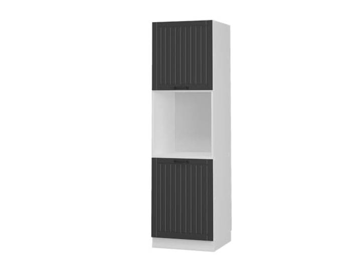 Vicco Herdumbauschrank Fame-Line, Anthrazit Landhaus, 60 cm MDF-Front · Soft-Close · Höhenverst. Füße · Metallgriffe · Einfache Integration