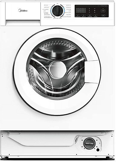 Lavadora secadora integrable - Midea MFA06D80BA10/W-ES, 8 kg de lavado, 6 secado, Sin panelar