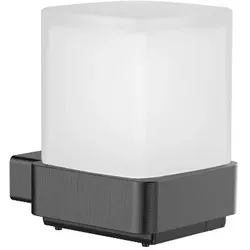 emco loft Sensor-Seifenspender, satiniertes Kristallglas, 052100505, Farbe: Schwarzchrom gebürstet