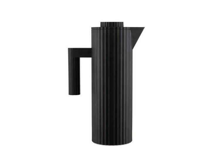 Alessi Isolierkanne Plissé Schwarz 1000 ml, 1 l