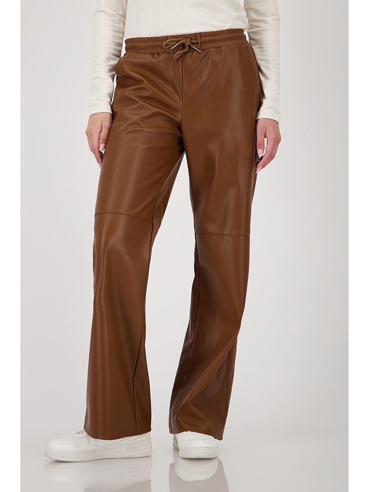 monari Kunstlederhose in Cognac - 42