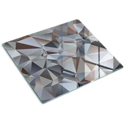 GLASPLATTE 60x52 cm Abstrakte Dreiecke