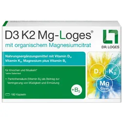 D3 K2 Mg-loges Kapseln 180 St