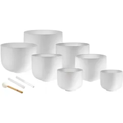 Meinl Kristall Klangschalen Chakra Set (Klangschale), Perkussion, Weiss