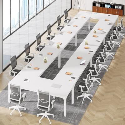 OEM 78.74-Inch Conference Table Set,13FT Conference Room Table, Large Rectangle Meeting Seminar Tables Set,Long Business Tables