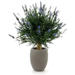 Designplants/Luca Lifestyle Lavendel Kugel Kunstpflanze (h:60 cm) mit Grigio Tall Balloon Blumentopf