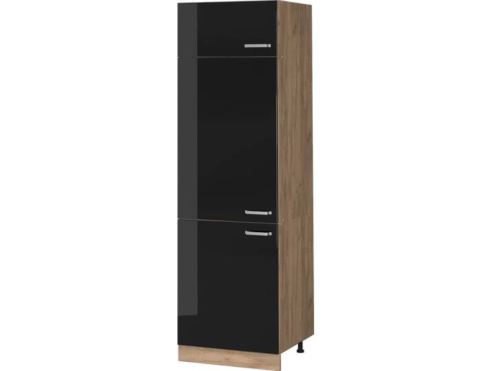 Armoire pour frigo Vicco R-Line Noir Haute brillance 60cm\, Model 41118
