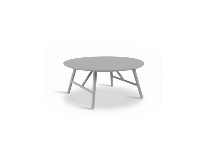 faee Couchtisch Glädje, rund, Platte grau lackiert, Gestell aus Metall