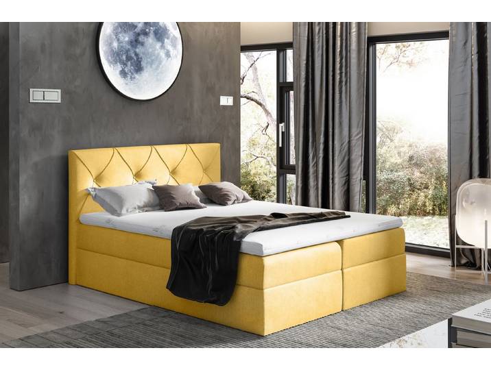 MF Design Boxspringbett Boxspringbett CRYSTAL mit Bettkasten und Federautomatik, Vorhanden