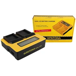 Patona Canon LP-E17 Dual LCD (Kamera Akku Ladegerät), Kamera Stromversorgung, Schwarz